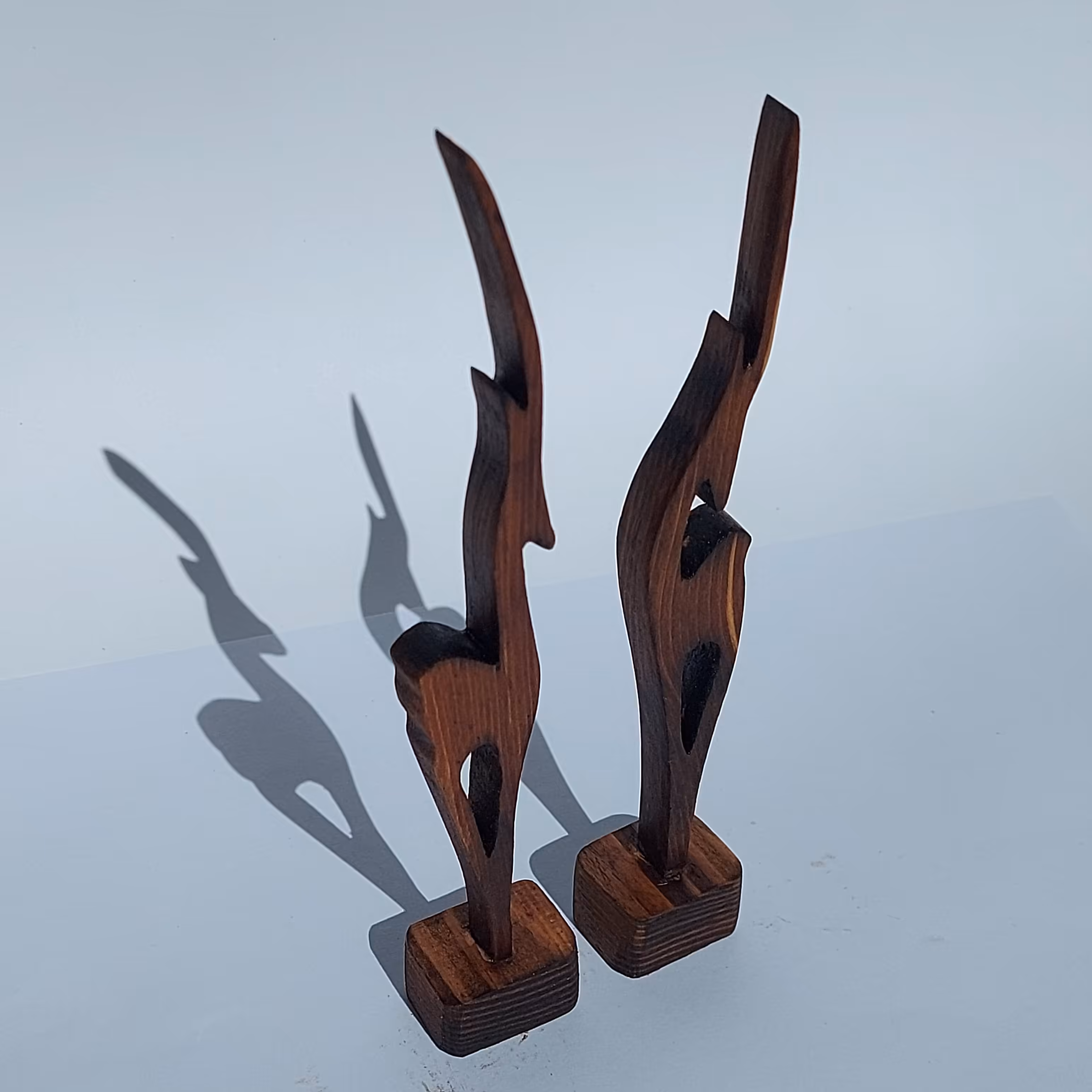 غزال کوچک - دوتایی - چوبی