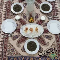 سفره قلمکار 1 در 2 متر 8 نفره طرح بته جقه برند زابلیان