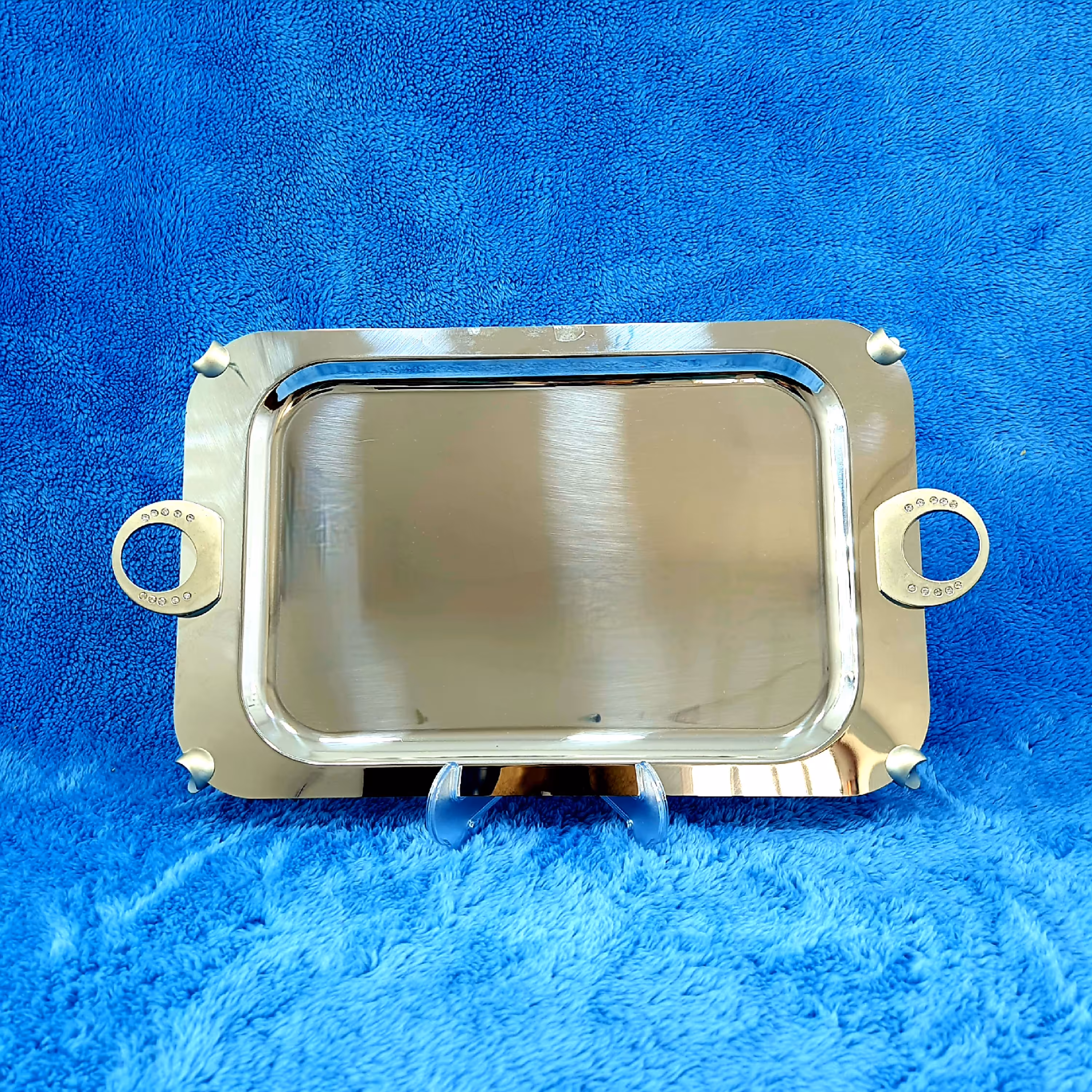 سینی استیل مستطیل بزرگ کد 105 برندSAFINOX