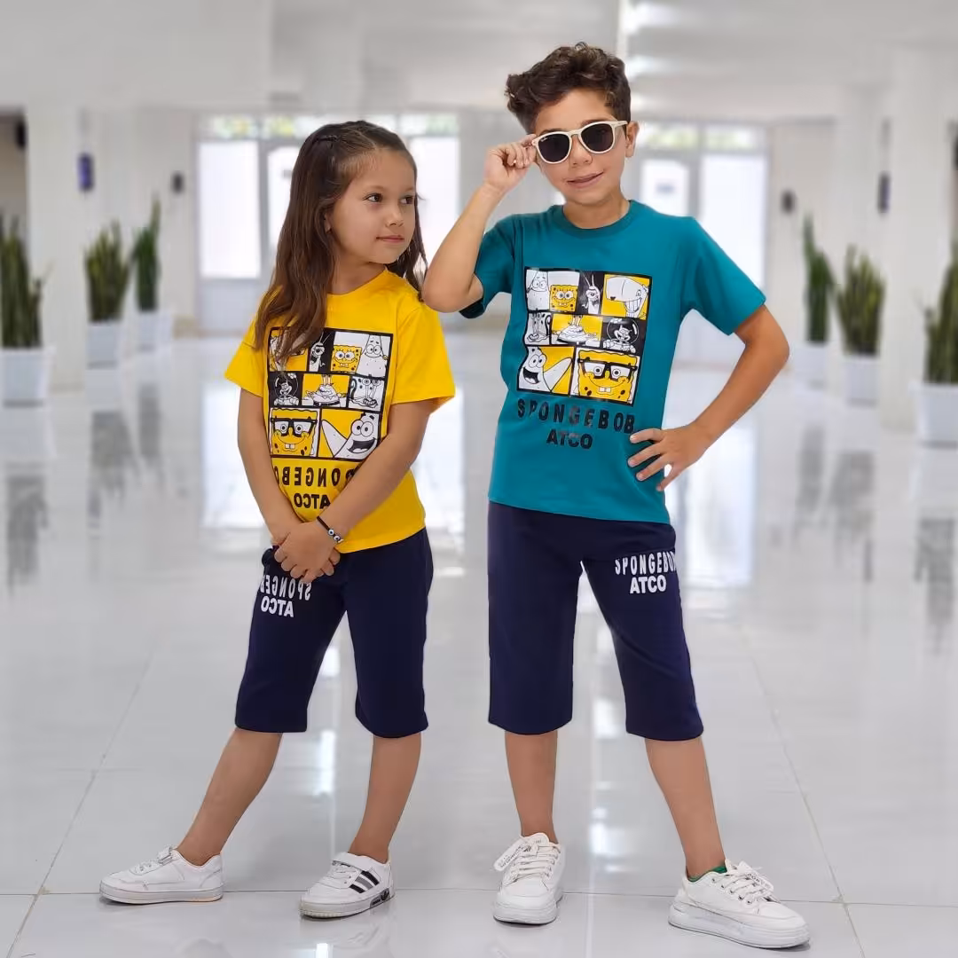 تیشرت شلوارک اسپرت باب اسفنجی