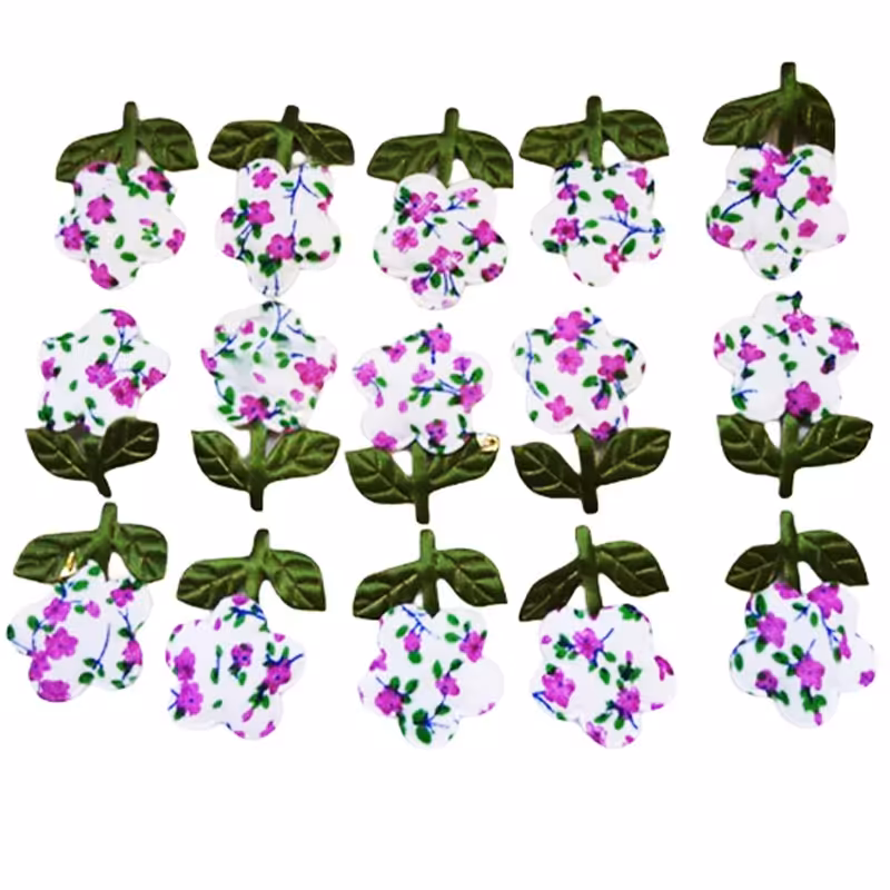 گل  پارچه ای با تنوع رنگی   بسته 15 عددی 