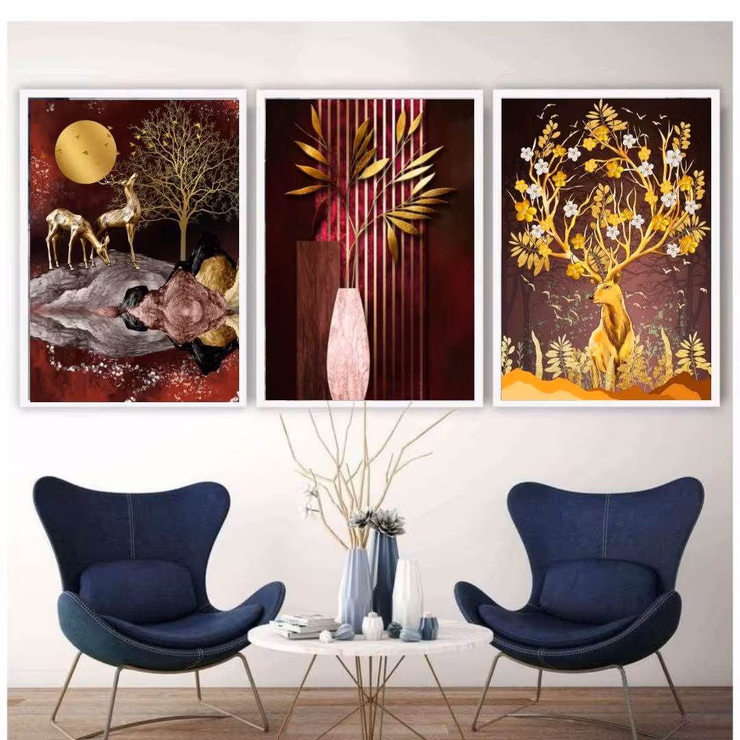 تابلو دکوراتیو 3تیکه کد662