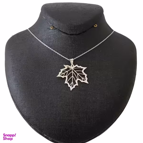 گردنبند نقره ترمه مدل برگ کد AC34