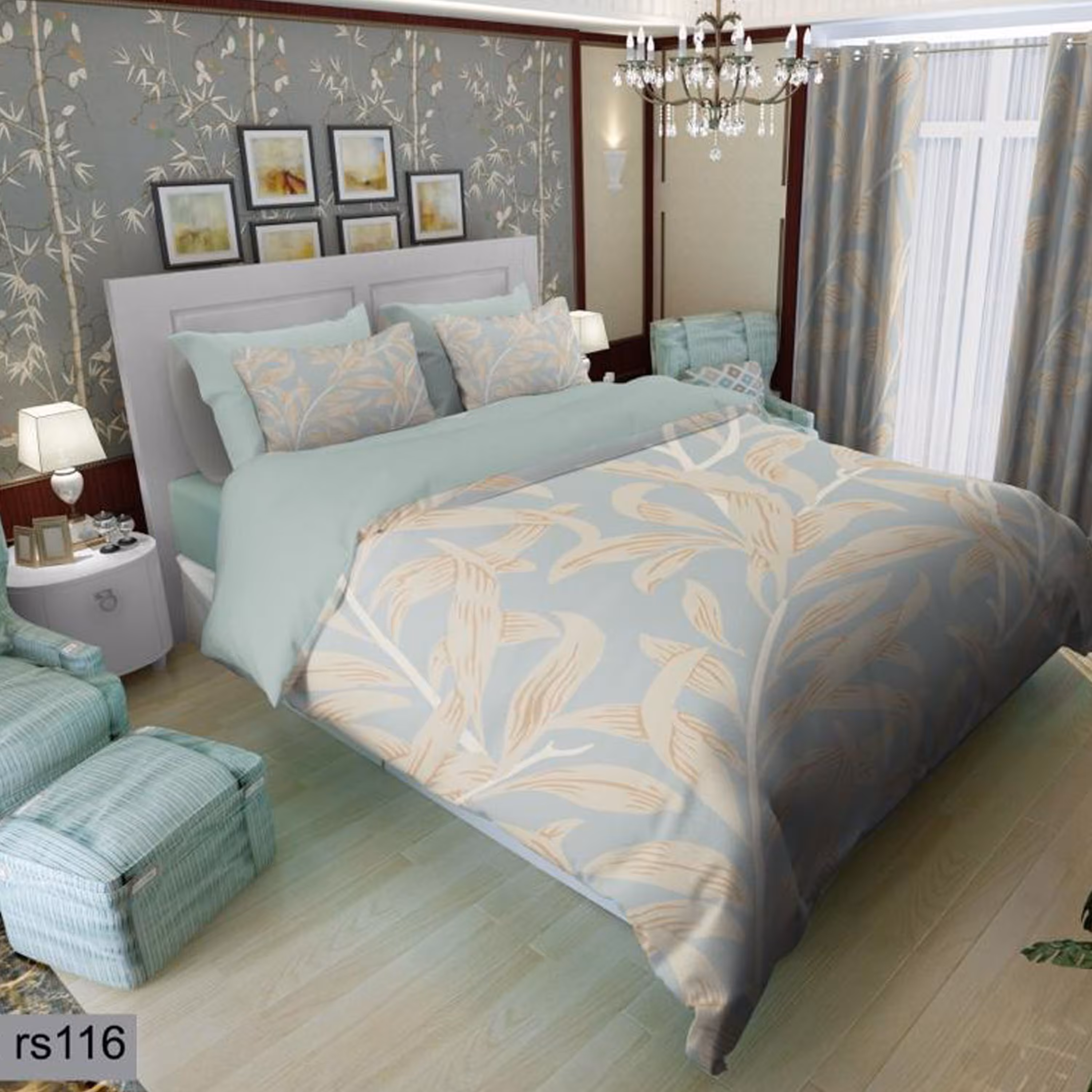 سرویس روتختی 1 نفره تنسل چاپی برندترک لند (Turk Land)  کد rs 116