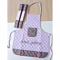 پیشبند تترون گلدار  بنفش ، بسیار باکیفیت(هزینه پست بر اساس وزن میباشد و درب منزل پرداخت میشود )