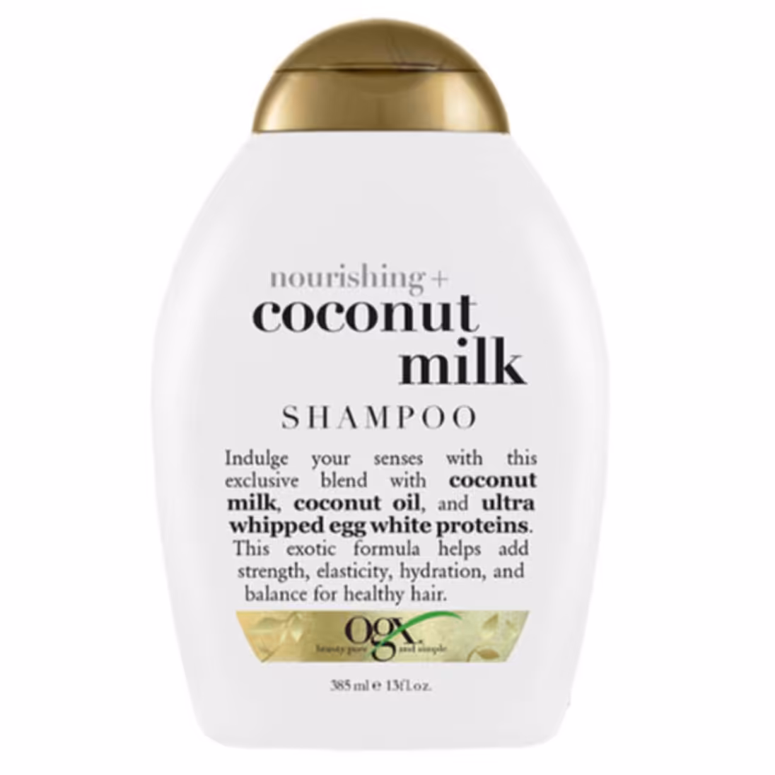 شامپو تقویت کننده مو او جی ایکس مدل coconut oil حجم 385 میلی لیتر