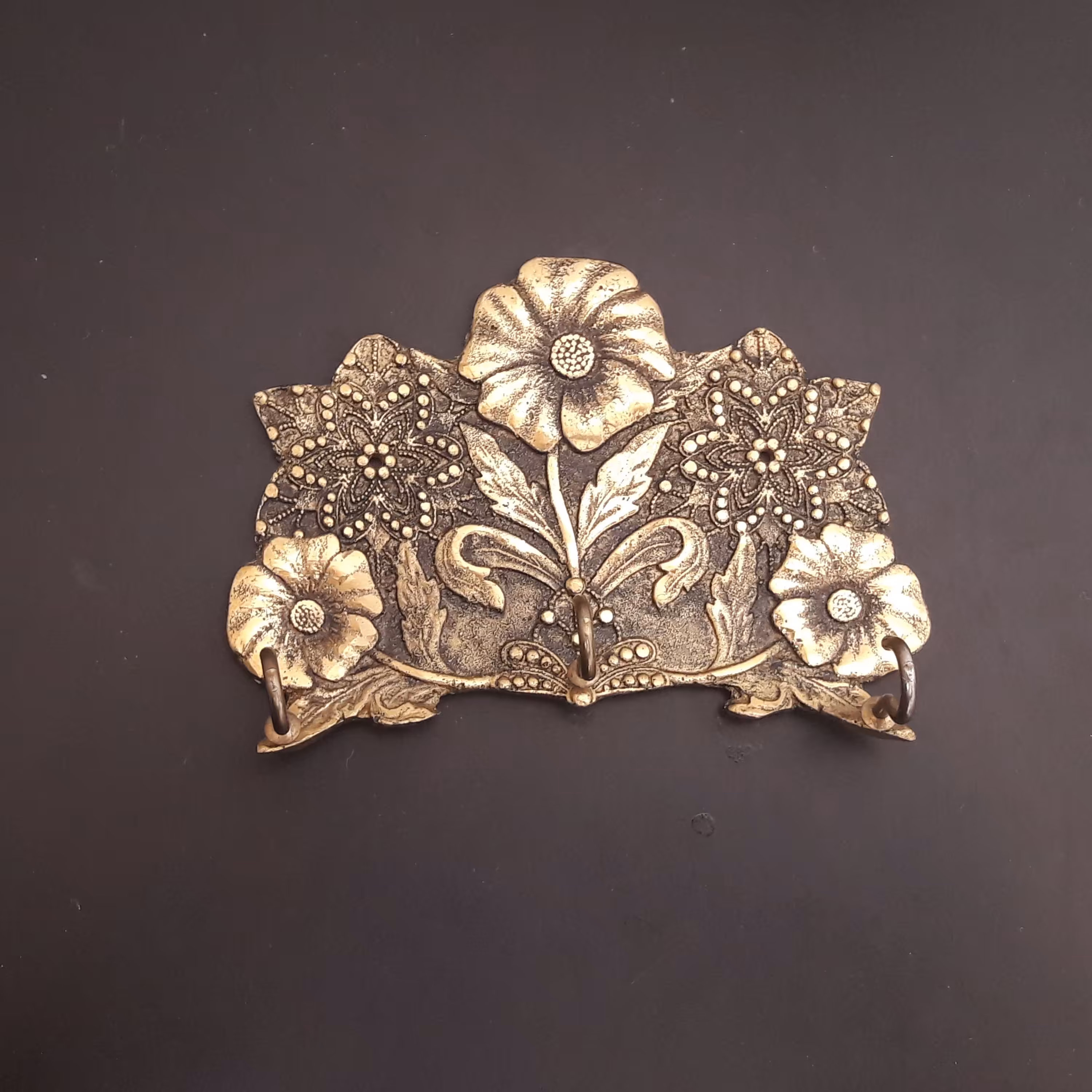 جاکلیدی برنز طرح گل ها