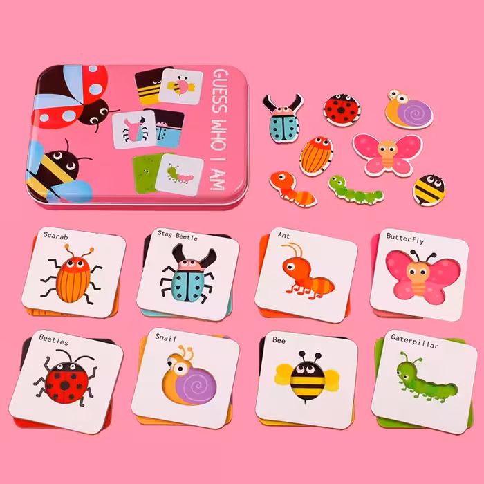 پازل قوطی  فلزی حدس بزن مدل حشرات کد P/100413/A