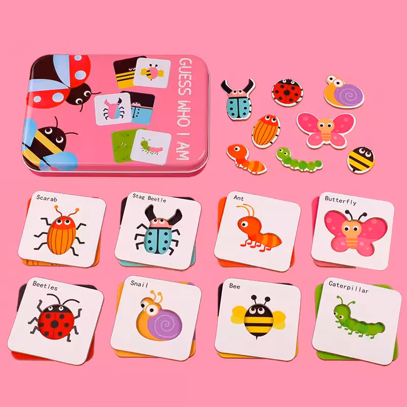 پازل قوطی  فلزی حدس بزن مدل حشرات کد P/100413/A