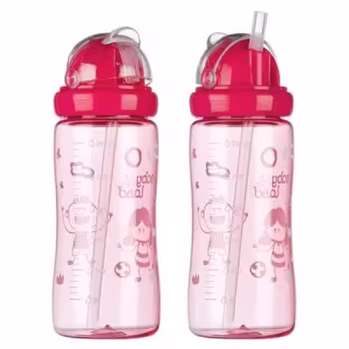 قمقمه نی دار 300 میل کودک بیبی لند دخترانه