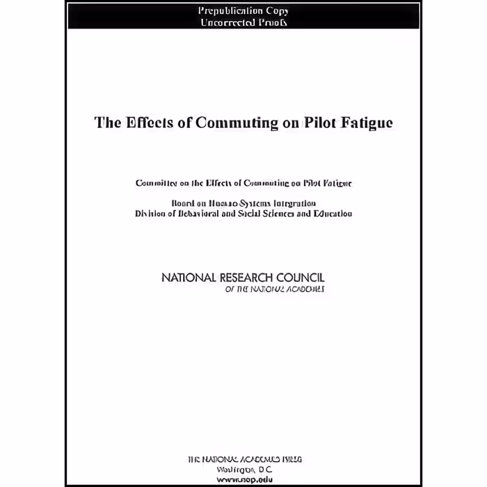 کتاب زبان اصلی The Effects of Commuting on Pilot Fatigue اثر جمعی از نویسندگان
