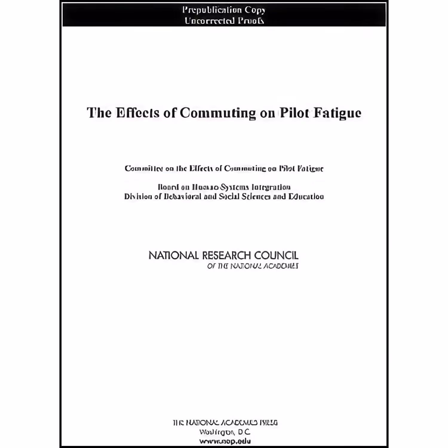 کتاب زبان اصلی The Effects of Commuting on Pilot Fatigue اثر جمعی از نویسندگان