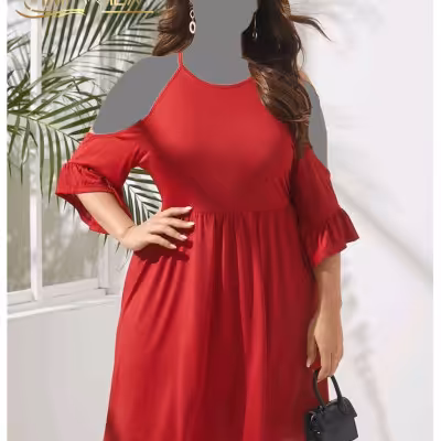 پیراهن مهمانی زنانه کرپ ویسکوزکشی