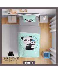 سرویس لحاف روتختی کودک یک نفره 5 تکه نوپه هوم Nopehome طرح پاندا کد T6018
