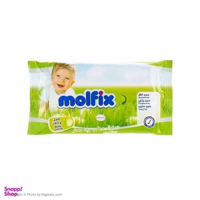 دستمال مرطوب مولفیکس (Molfix) مدل Lotion بسته 20 عددی
