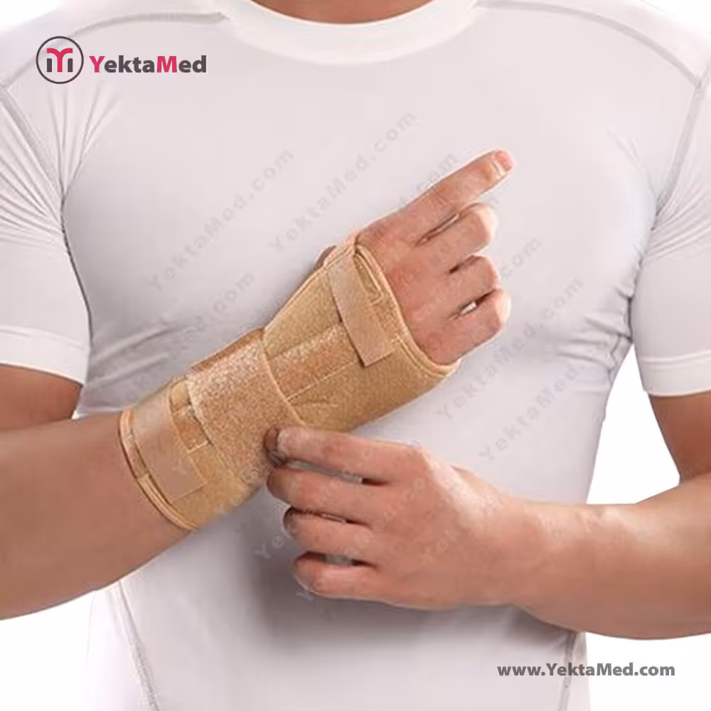 مچ بند آتل دار کوتاه پاک سمن کد 052 - یکتامد YektaMed