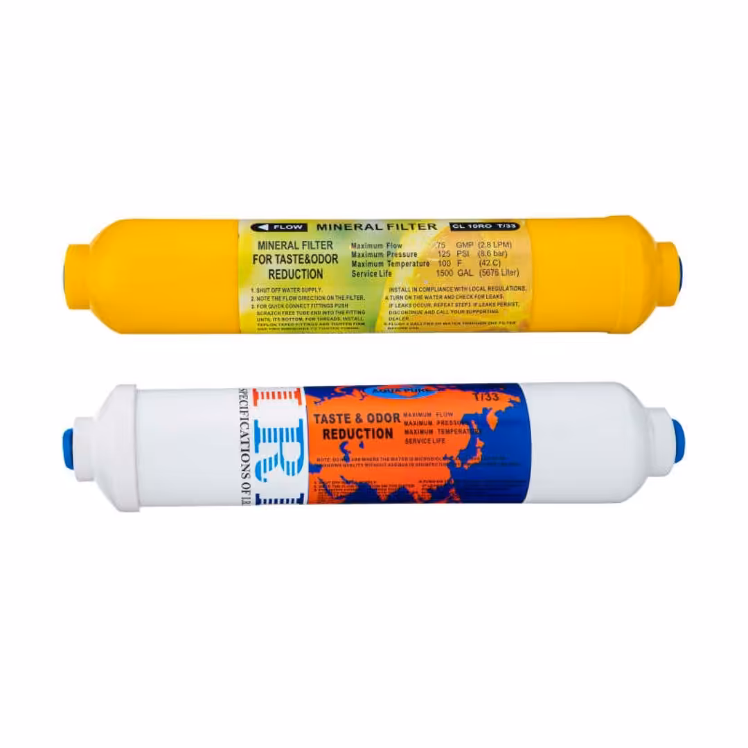 فیلتر دستگاه تصفیه کننده آب مدل کربن و مینرال مجموعه دو عددی