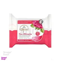 دستمال مرطوب آرایش پاک کن سون کویین (7Queen) مدل گل رز مناسب پوست های معمولی و چرب بسته 27 عددی