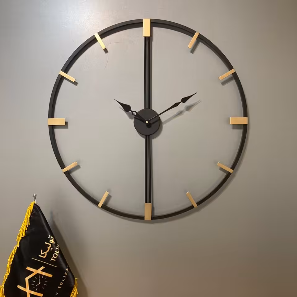 ساعت دیواری فلزی کد 6918 تولیکا