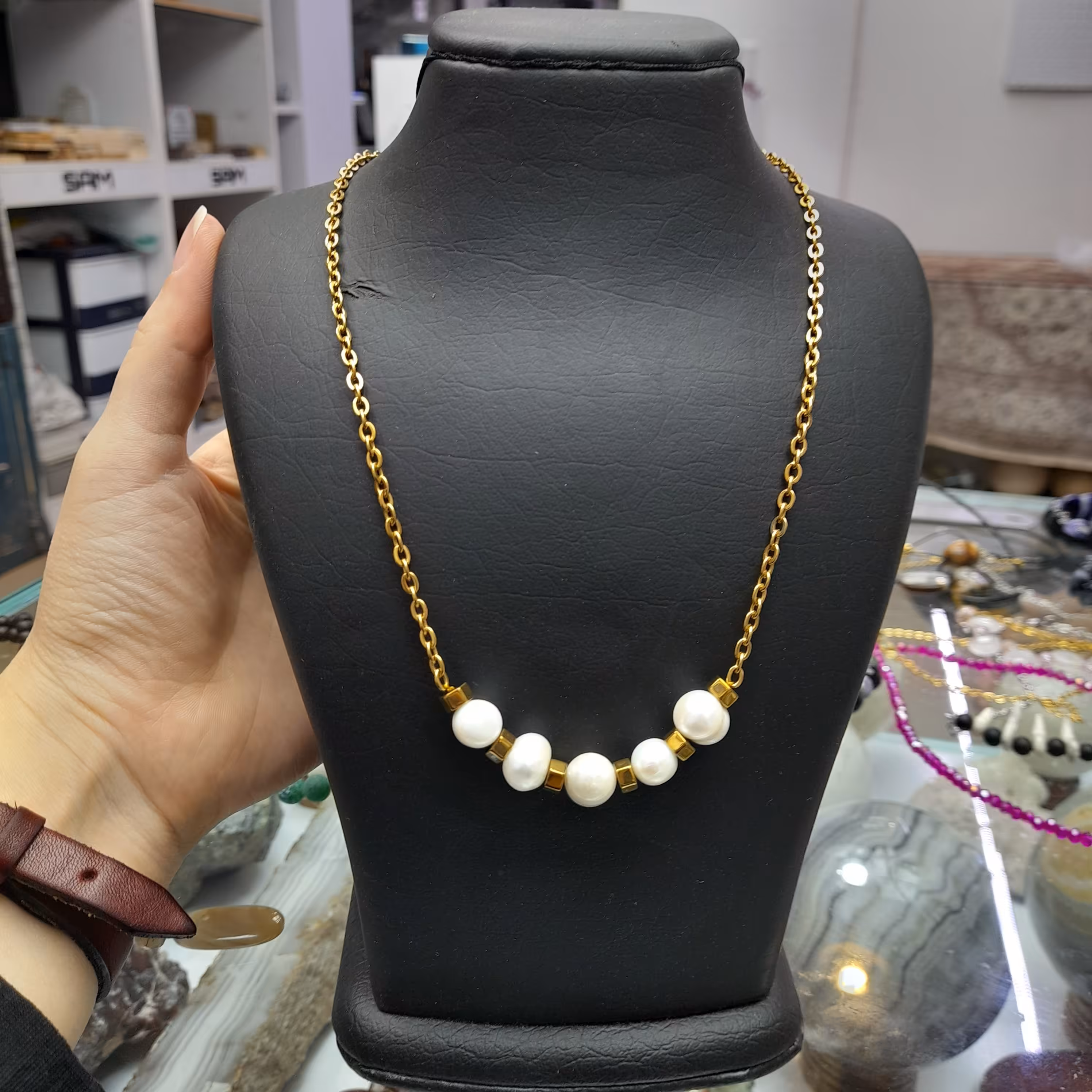 گردنبند مروارید طبیعی