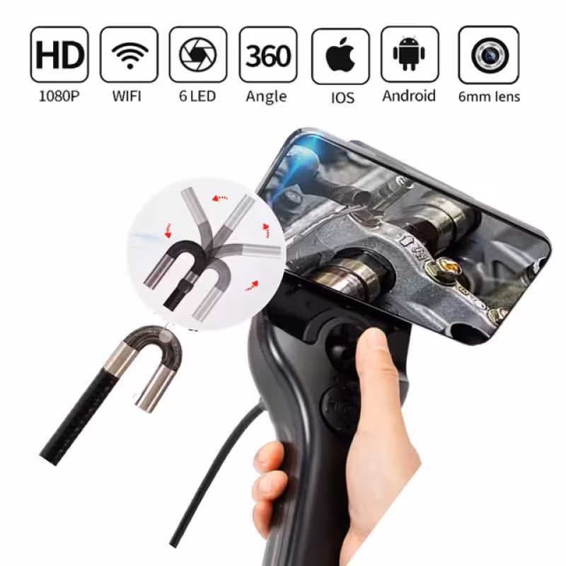 دوربین آندوسکوپی فرمان 360 درجه قطر لنز 6.0 میلی متر طول لنز15mm