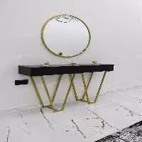 میز کنسول فلزی و آينه مدرن و جدید مدل لارا