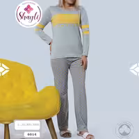 ست تیشرت آستین بلند با شلوار کد 6014 (دارای سایزبندی از 44 تا 50)