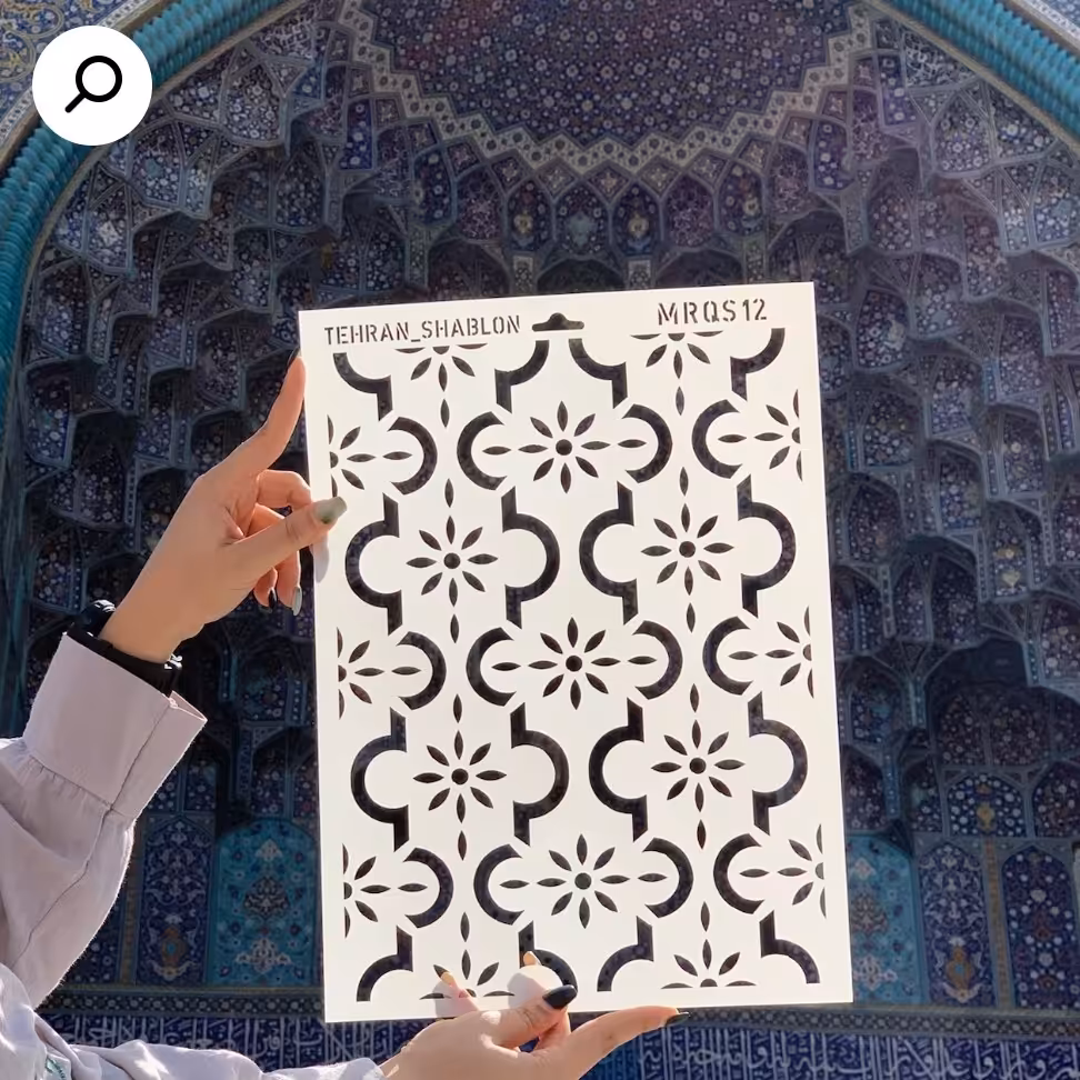 شابلون مراکشی کد 12 سایز 40 در 30 طلق آلمانی