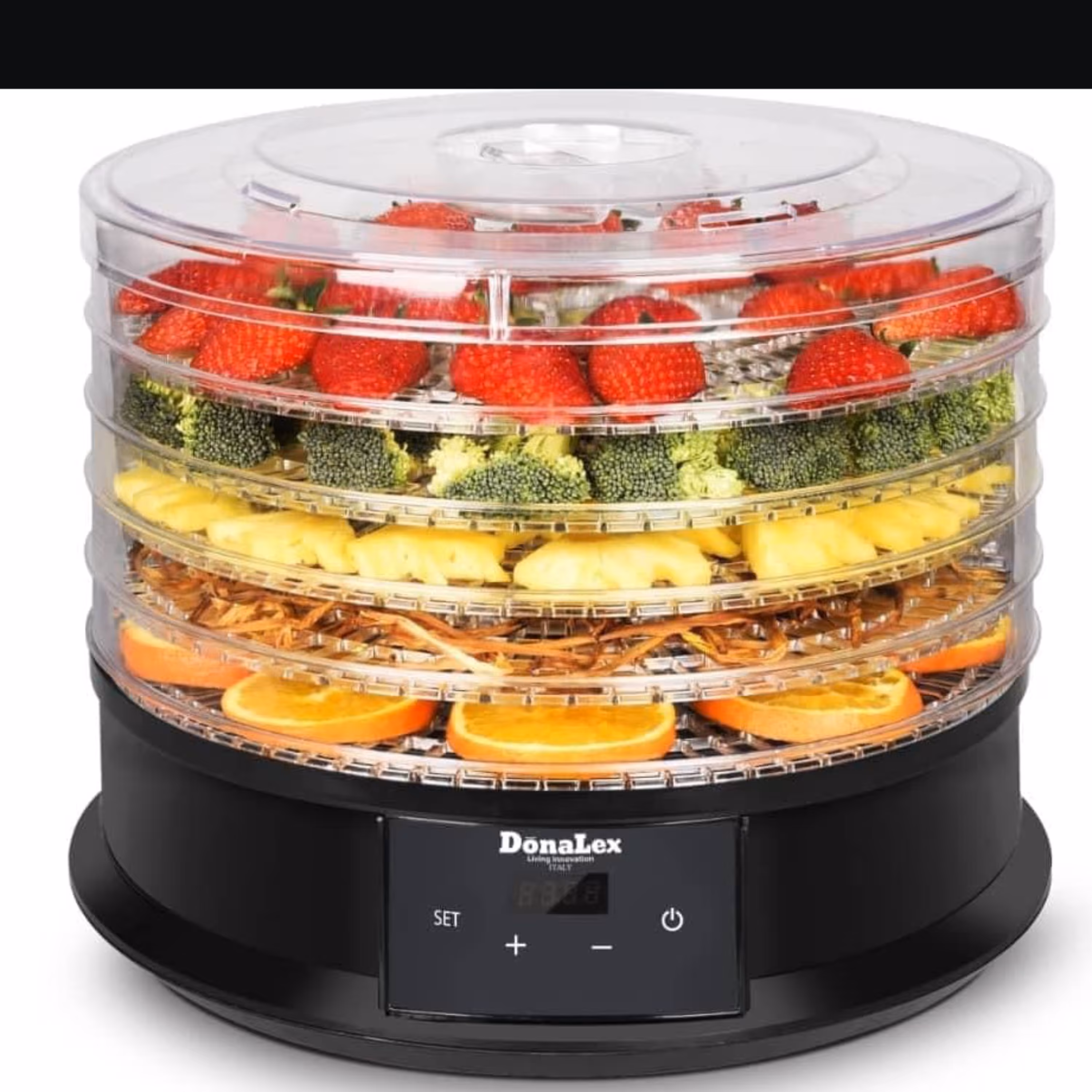 میوه خشک کن دیجیتال دونالکس مدل 610 مشکی با ارسال رایگان