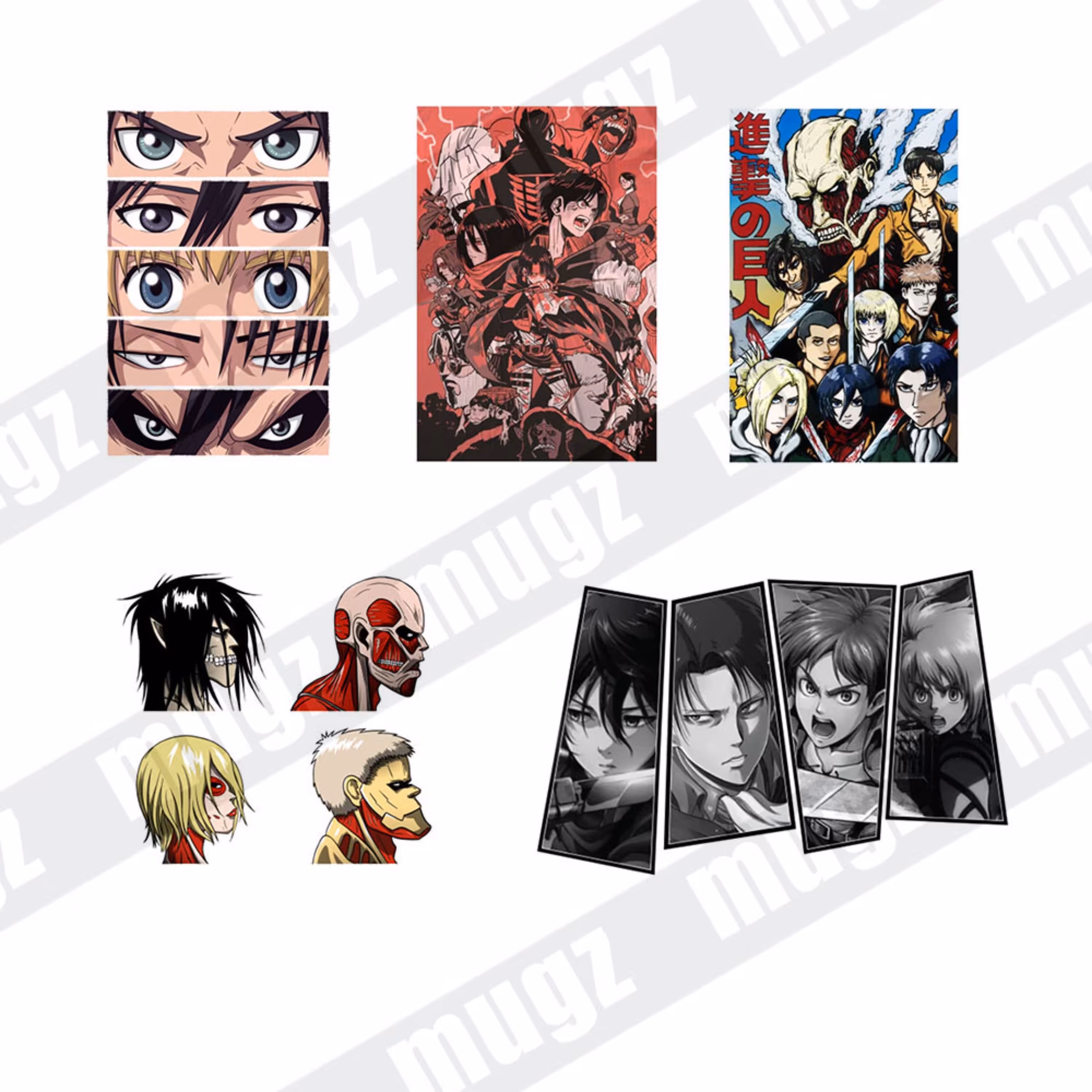 استیکر طرح اتک ان تایتان کد 02 