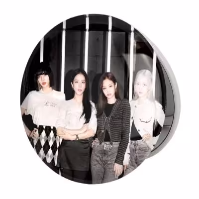 آینه جیبی خندالو طرح گروه بلک پینک Black Pink مدل تاشو کد 14580