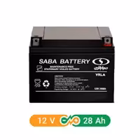 باتری یو پی اس 12ولت 28آمپرساعت صبا(saba battery ) ups