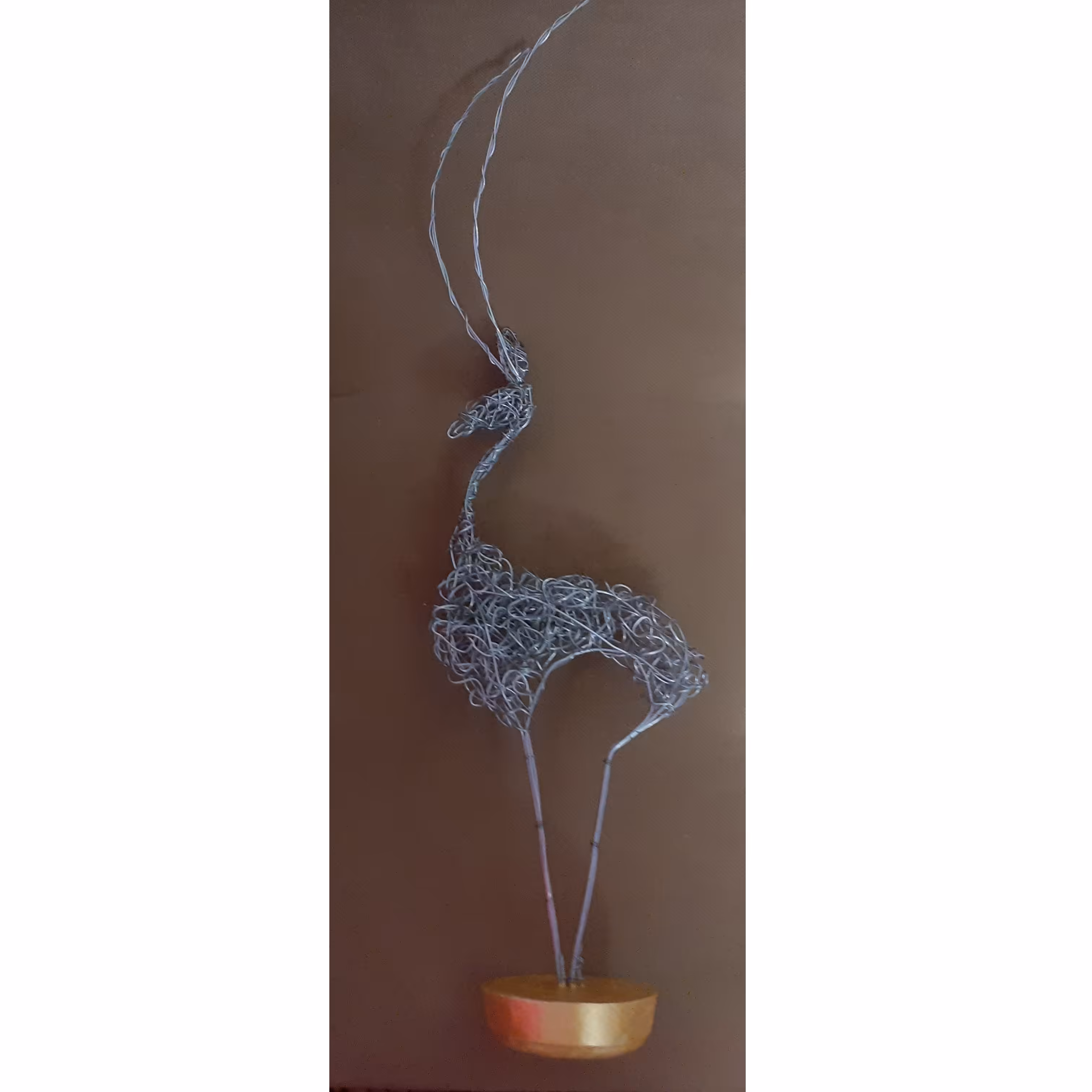 مجسمه سیمی غزال ظریف سایز 60 سانتی از سیم رابیتس ضد زنگ و ضد گرد و غبار