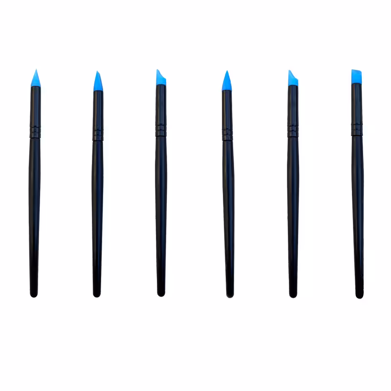 ابزار سفالگری مدل قلم مدل سیلیکونی FABE سایز بزرگ مجموعه 6 عددی