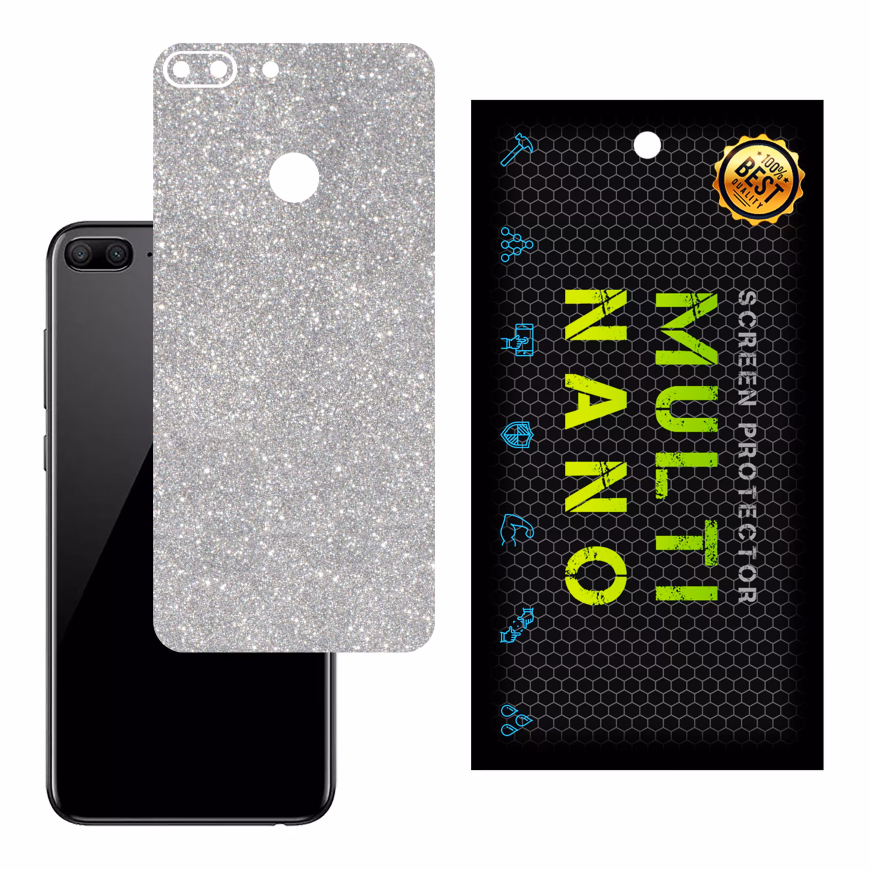 برچسب پوششی MultiNano مدل X-G1F-Silver برای پشت موبایل هوآوی Honor 9 Lite