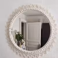 قاب آینه مکرومه بافی طرح خورشید 