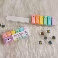 پک هایلایتر خرسی، 
سایز مینی، رنگ پاستلی،پک 6 تایی