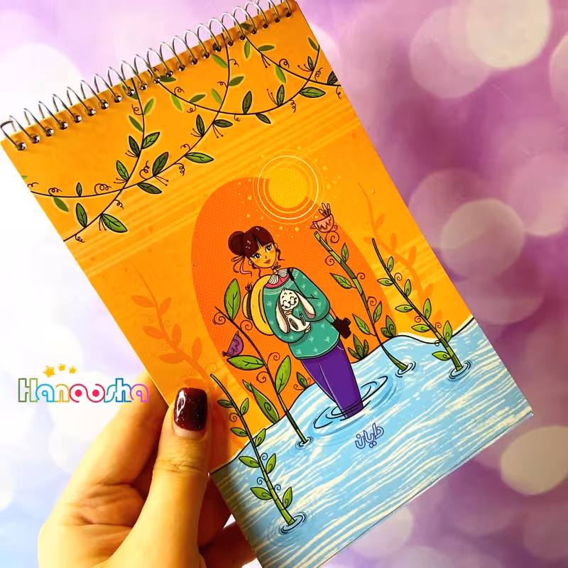 دفترچه یادداشت 60 برگ دایان سری آنجل کد 03 | با برگه های طرح دار