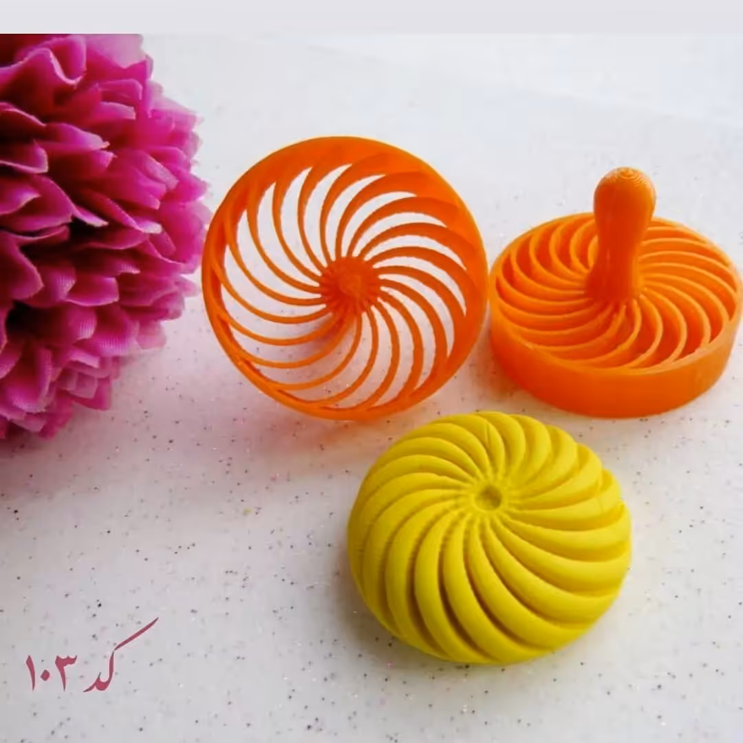 مهر شیرینی برنجی ی طرفه دسته دار کد 103