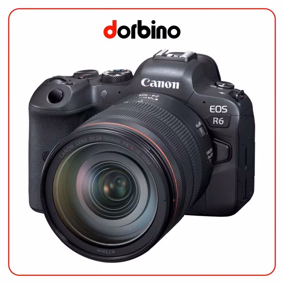 دوربین عکاسی کانن Canon EOS R6 Mirrorless Camera with 24-105mm f/4 Lens - فروشگاه دوربین دوربینو