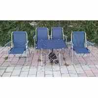 صندلی مسافرتی رنگ سورمه ای (ست 4 نفره)