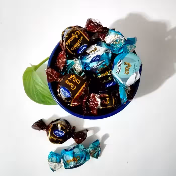 شکلات پشمکی مخلوط با روکش شکلات 230 گرمی شونیز