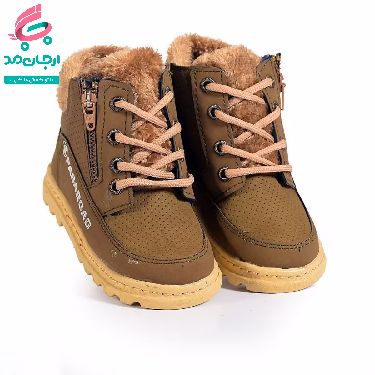 نیم بوت بچگانه خزدار مدل پاسارگاد