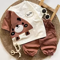 ست تیشرت و شلوارک اسپورت مناسب حدود سنی 2 تا 8 سال جنس پارچه پنبه نخ پنبه سوپر درجه یک کیفیت عالی 