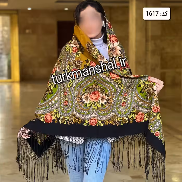 روسری ترکمنی پشمی کد 1617