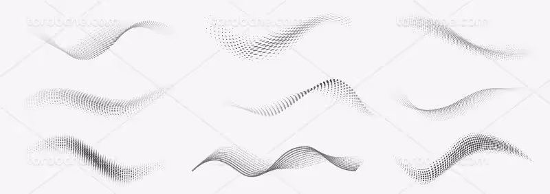 وکتور المان موج های نقطه ای | گرافیک با طعم تربچه