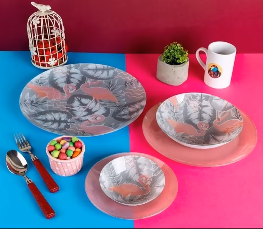 سرویس غذاخوری 25 پارچه آرکوفام طرح فلامینگو