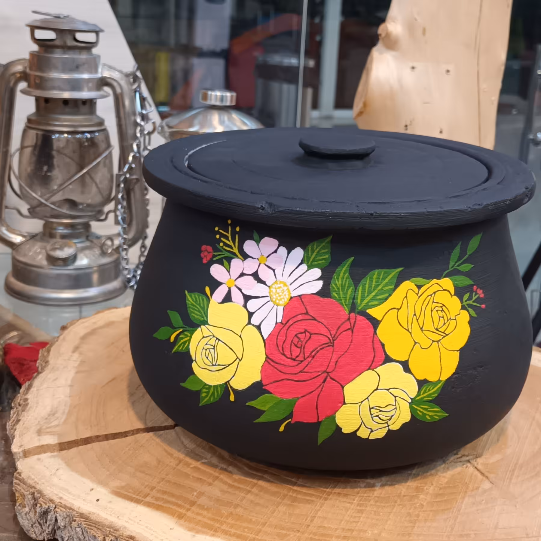 دیزی سنگی 6نفره نقاشی شده