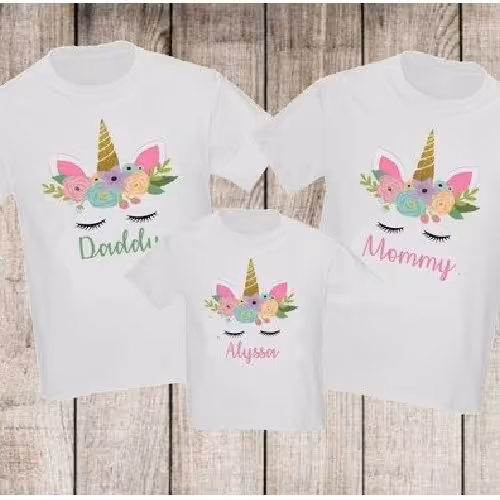 ست تیشرت خانوادگی یونیکورن