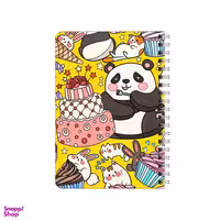 دفترچه یادداشت 80 برگ بامبیلیپ مدل چوبی طرح خرس پاندا و کیک تولد کد 4282701